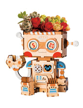 Load image into Gallery viewer, DIY Wooden Flower Pot - Robot - Gifteee. Find cool &amp; unique gifts for men, women and kids
