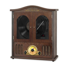 Load image into Gallery viewer, Victrola Wood Wall Mount Turntable with CD and Bluetooth - Gifteee. Find cool &amp; unique gifts for men, women and kids
