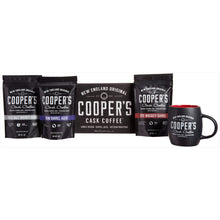Load image into Gallery viewer, Whiskey &amp; Rum Barrel Aged Coffee Ground &amp; Mug Box Set - Gifteee. Find cool &amp; unique gifts for men, women and kids
