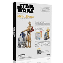 Load image into Gallery viewer, Star Wars R2-D2 and C-3PO 3D Metal Model Kit Box Set - Gifteee. Find cool &amp; unique gifts for men, women and kids
