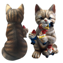 Load image into Gallery viewer, Mischievous Cat Garden Gnome - Gifteee Unique &amp; Unusual gifts, Cool gift ideas
