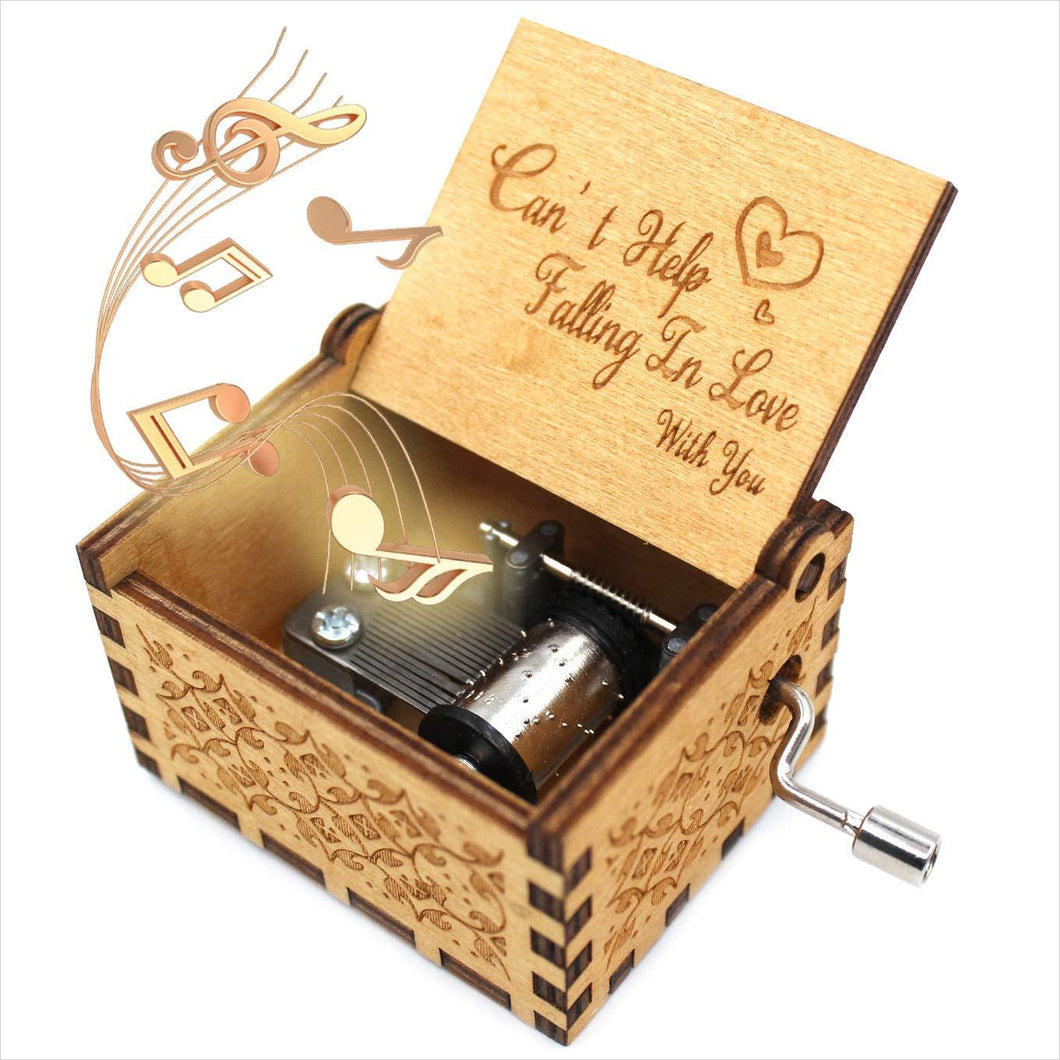 Wooden Music Box - Can't Help Falling in Love - Gifteee Unique & Unusual gifts, Cool gift ideas