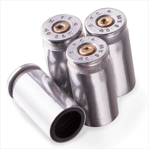 40 Caliber Nickel Bullet Valve Stem Caps - Gifteee Unique & Unusual gifts, Cool gift ideas