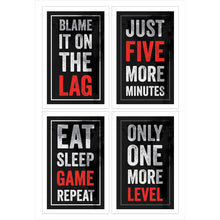 Load image into Gallery viewer, Funny Video Game Posters, Set of 4 - Gifteee. Find cool &amp; unique gifts for men, women and kids
