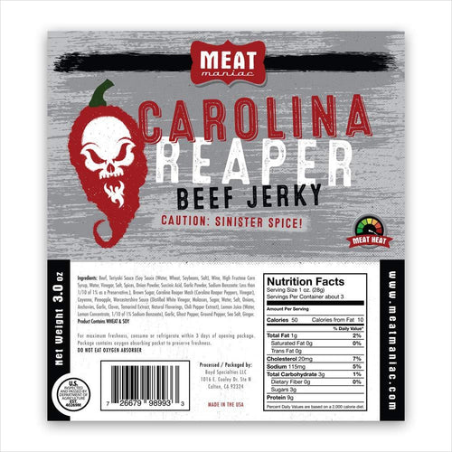 Carolina Reaper Beef Jerky - Gifteee. Find cool & unique gifts for men, women and kids