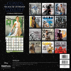 Star Wars: The Rise of Skywalker 2020 Wall Calendar - Gifteee. Find cool & unique gifts for men, women and kids