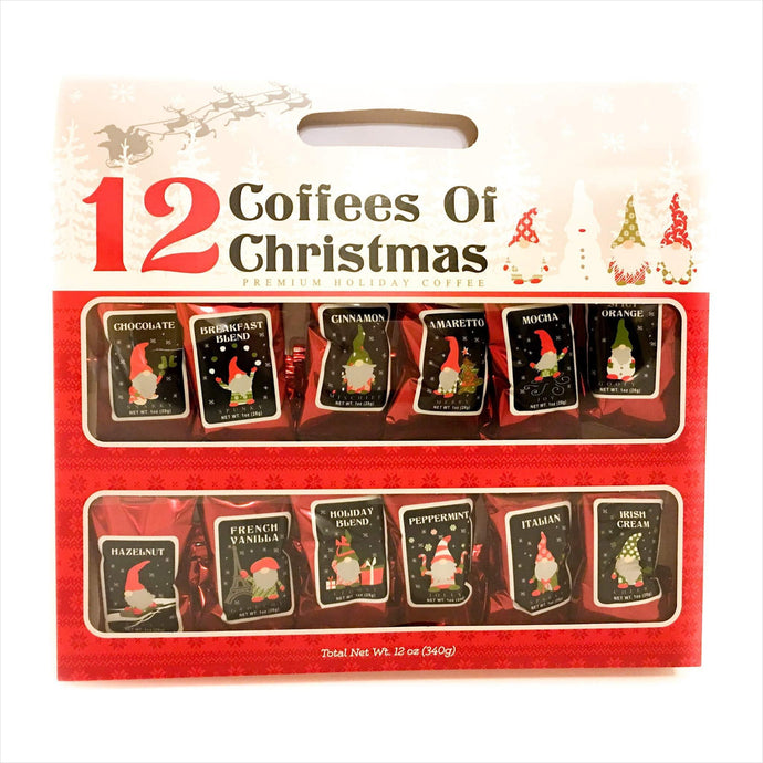 12 Gourmet Coffees of Christmas Holiday Gift Set - Gifteee. Find cool & unique gifts for men, women and kids