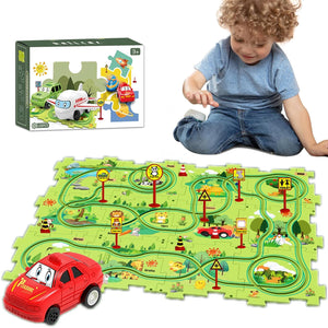 25PCS Puzzle Racer Kids Car Track Set