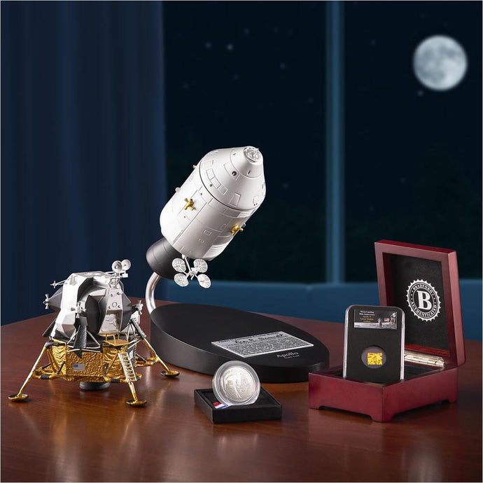 The 50th Anniversary Silver Dollar Apollo 11 Model And Genuine Artifact - Gifteee. Find cool & unique gifts for men, women and kids