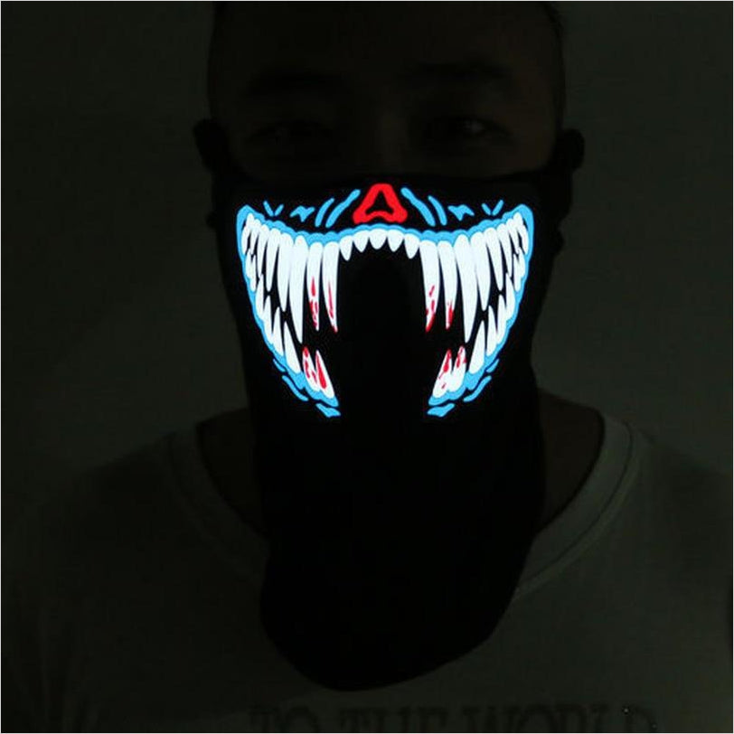 LED Mask: Voice & Sound-Activated, Breathable, Lightweight - Gifteee Unique & Unusual gifts, Cool gift ideas