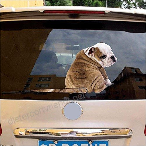 Dog rear window wiper wagging tail sticker - Gifteee Unique & Unusual gifts, Cool gift ideas