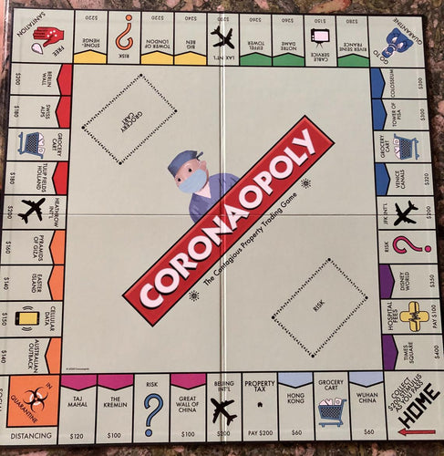 Coronaopoly board game