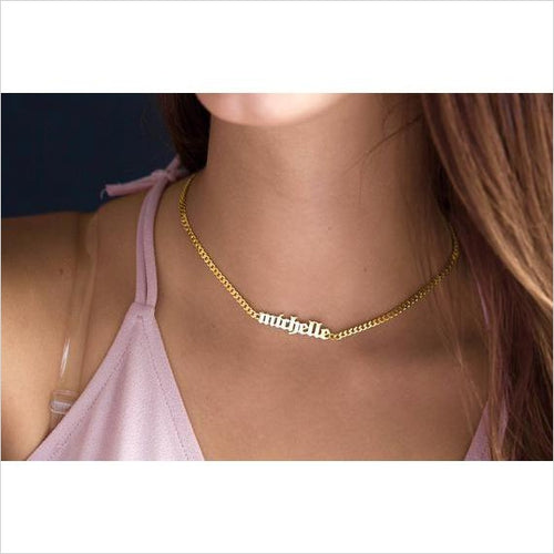 Personalized name Choker Necklace - Gifteee. Find cool & unique gifts for men, women and kids