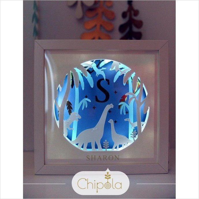 Personalized Paper Art Shadow Box - Dinosaurs - Gifteee. Find cool & unique gifts for men, women and kids