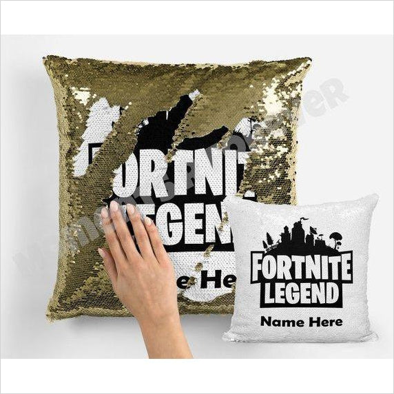 Fortnite legend personalised sequin cushion - Gifteee Unique & Unusual gifts, Cool gift ideas