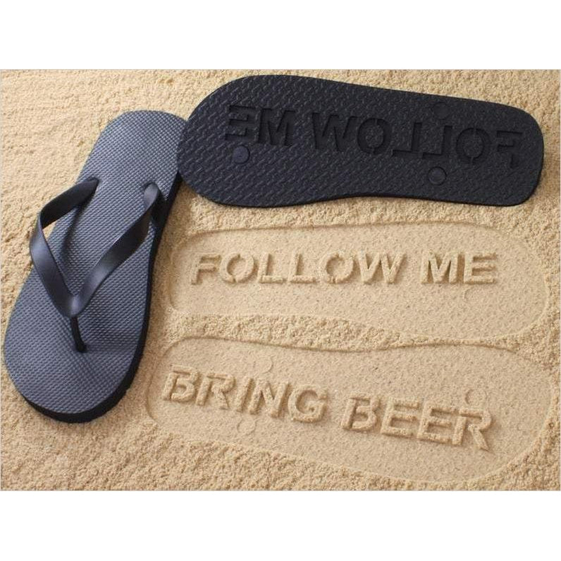 Follow Me - Bring Beer - Flip Flops - Gifteee Unique & Unusual gifts, Cool gift ideas