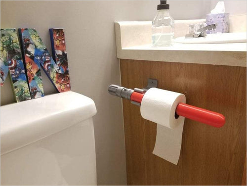 Star Wars light saber toilet paper holder - Gifteee. Find cool & unique gifts for men, women and kids