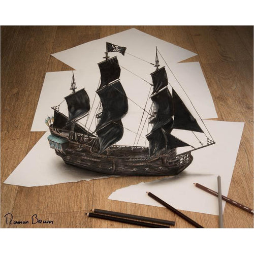 The Black Pearl - 3D Drawing - Gifteee. Find cool & unique gifts for men, women and kids