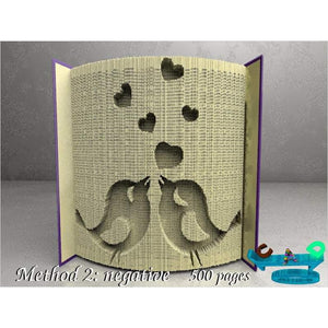 Birds in love: Book Folding Pattern, DIY - Gifteee. Find cool & unique gifts for men, women and kids
