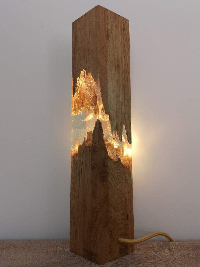 Epoxy wood lamp - Gifteee Unique & Unusual gifts, Cool gift ideas