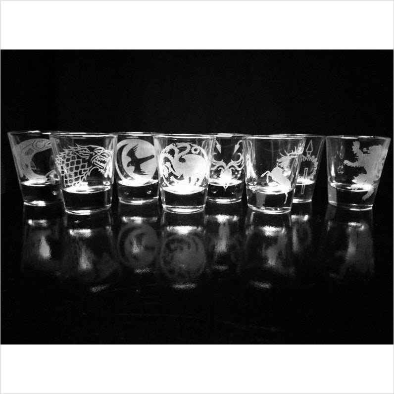 Game of Thrones Shot Glass Set of 8 - Gifteee Unique & Unusual gifts, Cool gift ideas