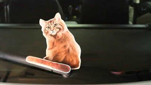 Cat rear window wiper wagging tail sticker - Gifteee Unique & Unusual gifts, Cool gift ideas